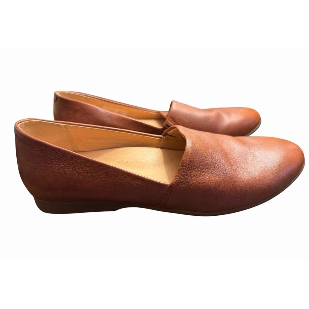 Dansko Larisa Womens Flat Shoes Leather Milled Nappa Brown Sz 38 US 7.5 - 8